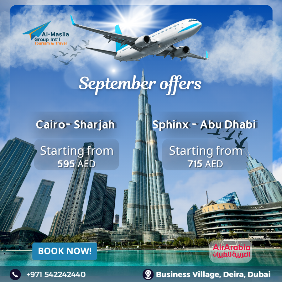 SEPTEMBER FLIGHT OFFERS with Air Arabia